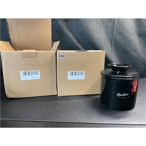 Lot of 2 Ceramic Butter Dishes - Brand New