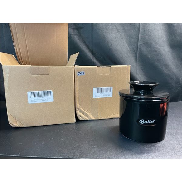 Lot of 2 Ceramic Butter Dishes - Brand New