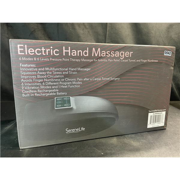 Lot of 1 SereneLife Electric Hand Massager for Arthritis, Pain Relief, Carpal Tunnel - Brand New!