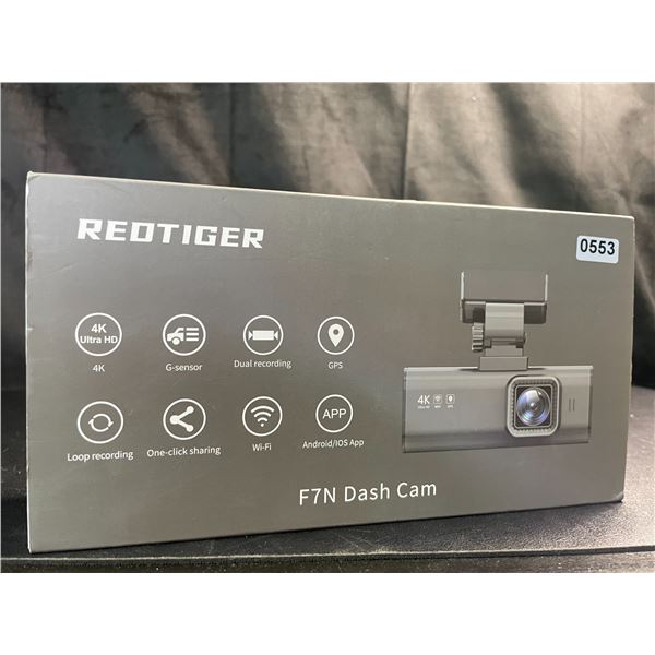 Lot of 1 RedTiger F7N 4K Dual Front and Rear Dash Cam - BRAND NEW!