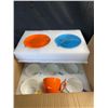 Image 1 : Lot of 1 Box of Colorful Porcelain Mugs with Saucers - 6pcs - Brand New