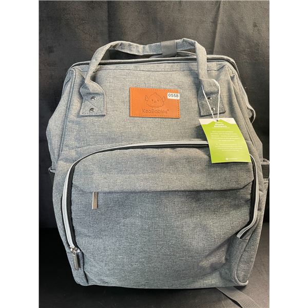 Lot of 1 KeaBabies Diaper Bag Backpack - Brand New! Grey