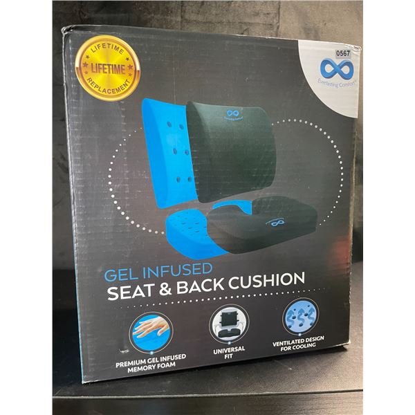 Lot of 1 Everlasting Comfort Gel Infused Seat & Back Cushion - Brand New!