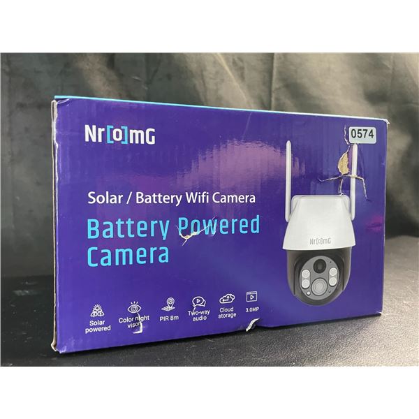 Lot of 1 Nromg Solar/Battery Powered PTZ Security Wifi Camera - Brand New!