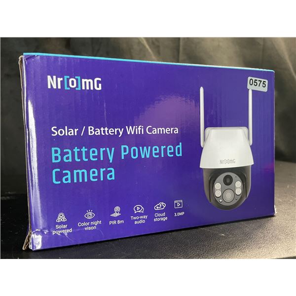 Lot of 1 Nromg Solar/Battery Powered PTZ Security Wifi Camera - Brand New!