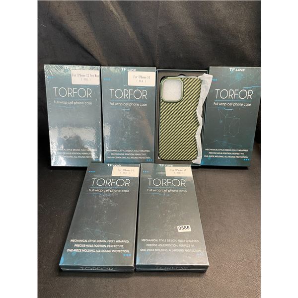 Lot of 5 Assorted Torfor Full Wrap Cell Phone Cases - Brand New