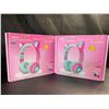 Image 1 : Lot of 2 Cat/Kitty Ear Style Wireless Headphones for Kids - Brand New! Pink/Blue