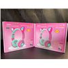 Image 1 : Lot of 2 Cat/Kitty Ear Style Wireless Headphones for Kids - Brand New! Pink/Blue