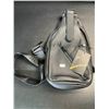 Image 1 : Lot of 1 Bullcaptain Real Genuine Leather Men's Sling/Crossbody Travel Bag - Black - Brand New!