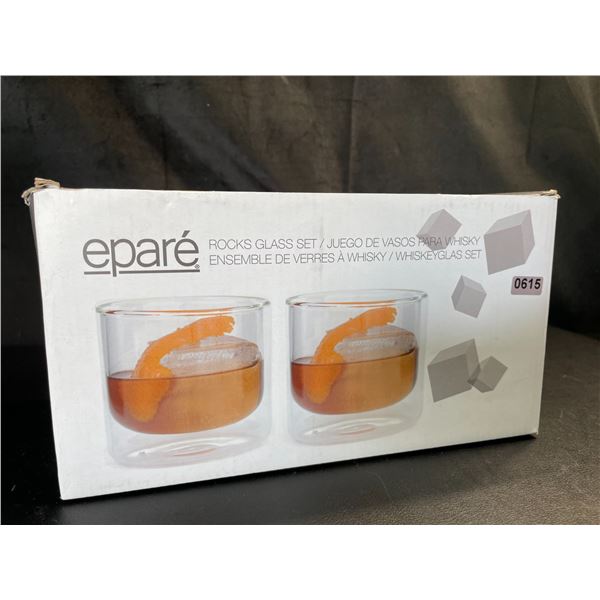 Lot of 1 Epare Rocks Glass Set