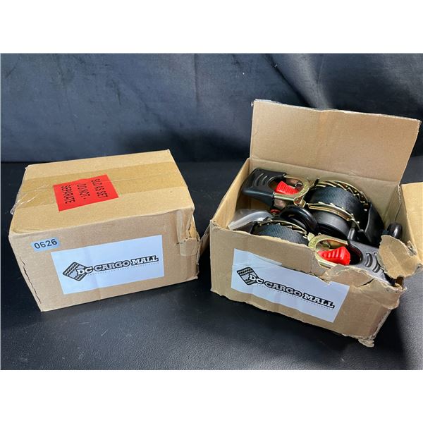 Lot of 2 Boxes of Ratchet Straps - Brand New - 2 Per Box/4 Total - 1,200lb Break Strength