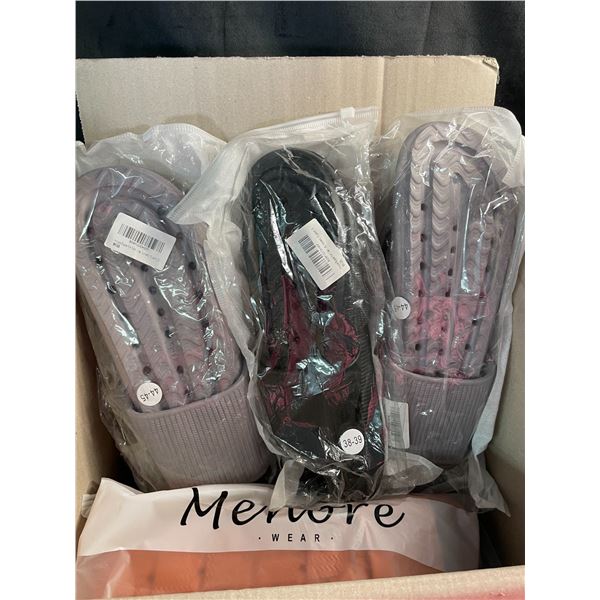 Lot of 1 Box Full of Assorted Slippers - Brand New! (15 x 12 inch Box Size)