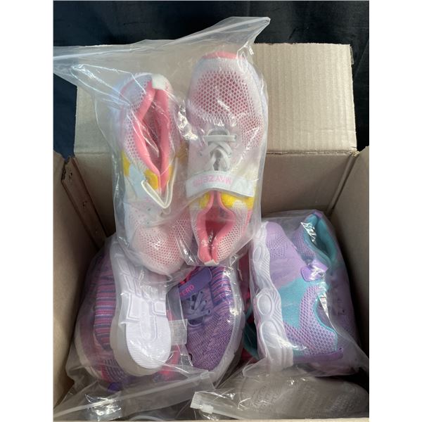 Lot of 1 Box Full of Assorted Kids Running Shoes - Brand New! (15 x 12 inch Box Size)