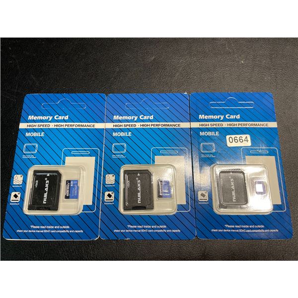 Lot of 3 High Speed Micro SD Memory Cards - 1TB Each - Brand New!