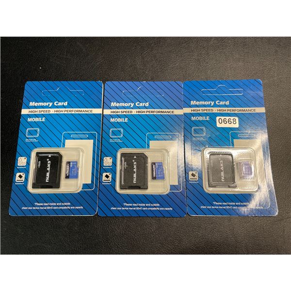 Lot of 3 High Speed Micro SD Memory Cards - 1TB Each - Brand New!