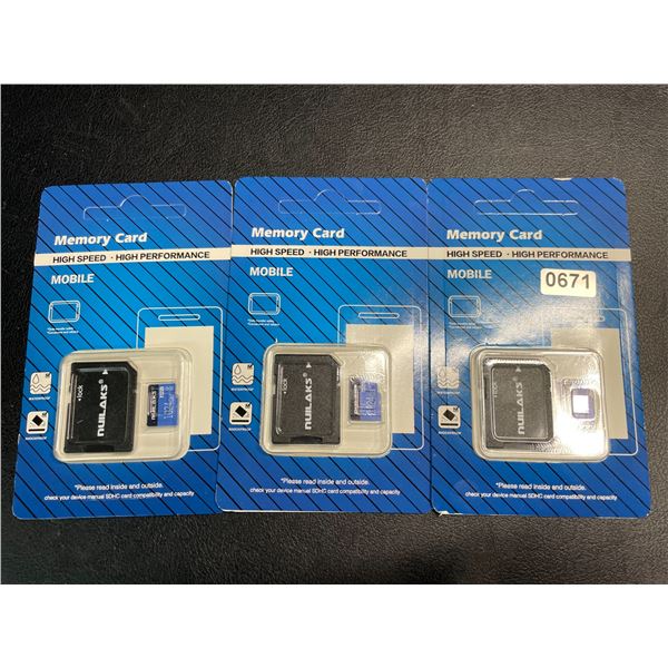 Lot of 3 High Speed Micro SD Memory Cards - 1TB Each - Brand New!