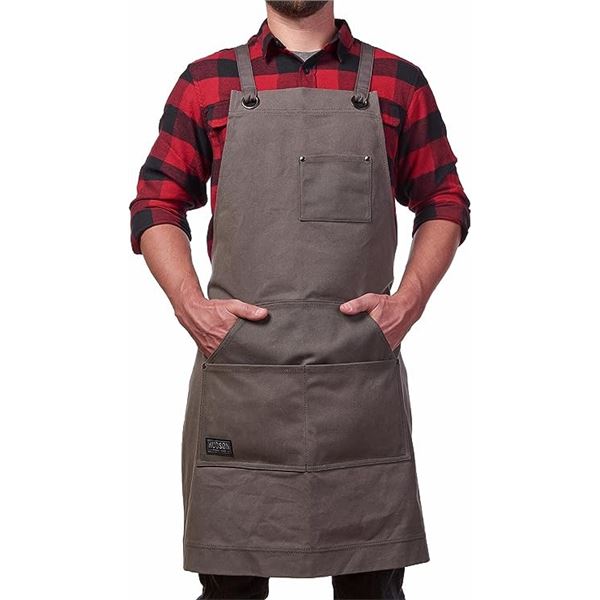 Lot of 1 Hudson Premium Heavy Duty Waxed Canvas Work Apron - Size XXL - Brand New