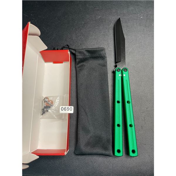 Lot of 1 Butterfly Knife - Green - Brand New