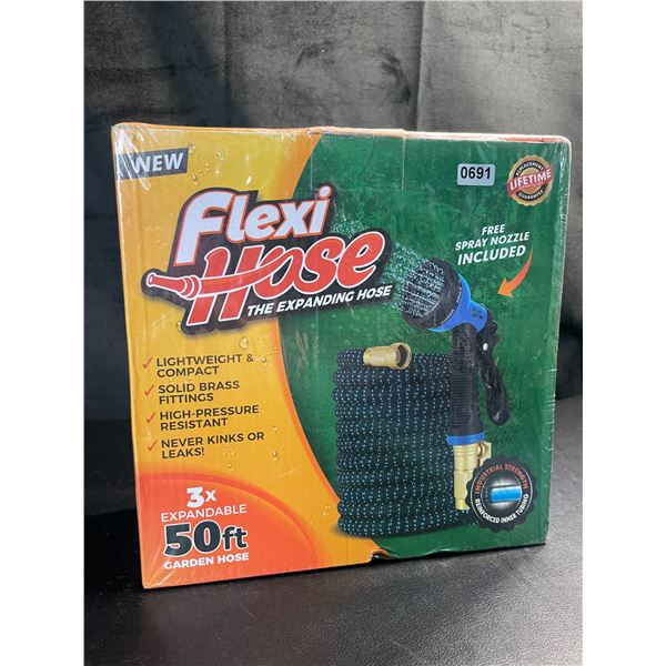Lot of 1 Flexi Hose Expanding Hose - 50FT Length with Spray Nozzle - Brand New Sealed!