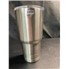 Image 1 : Lot of 1 YETI Rambler 30oz Tumbler - Silver - Brand New (Has Small Dent - See Photo)