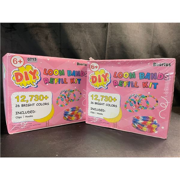 Lot of 2 Boxes of DIY Rainbow Loom Crafting Bands - 12,730+ PCS Each - Brand New!