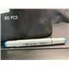 Image 3 : Lot of 1 Multi-Pack of Alcohol Dual-Tip Aritst/Sketch Markers - 80 PCS/Colours - Brand New!
