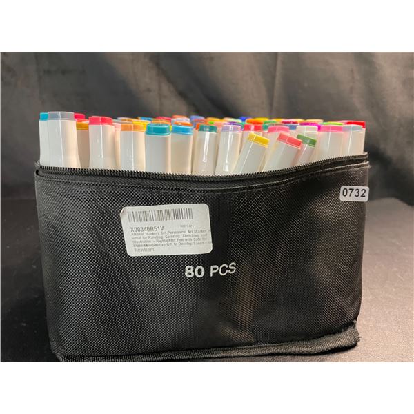 Lot of 1 Multi-Pack of Alcohol Dual-Tip Aritst/Sketch Markers - 80 PCS/Colours - Brand New!