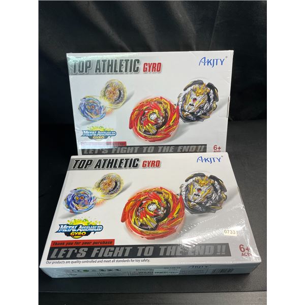 Lot of 2 Bey-Blade Style Toy Sets for Kids - Brand New Sealed!