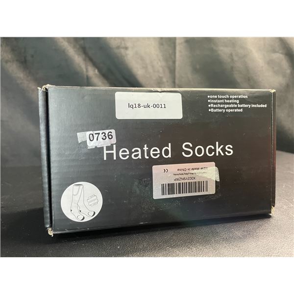 Lot of 1 Pair of Heated Socks with Rechargeable Powerbanks