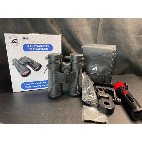 Lot of 1 Pair of Adasion 12x42 Powerful HD Binoculars - Brand New!
