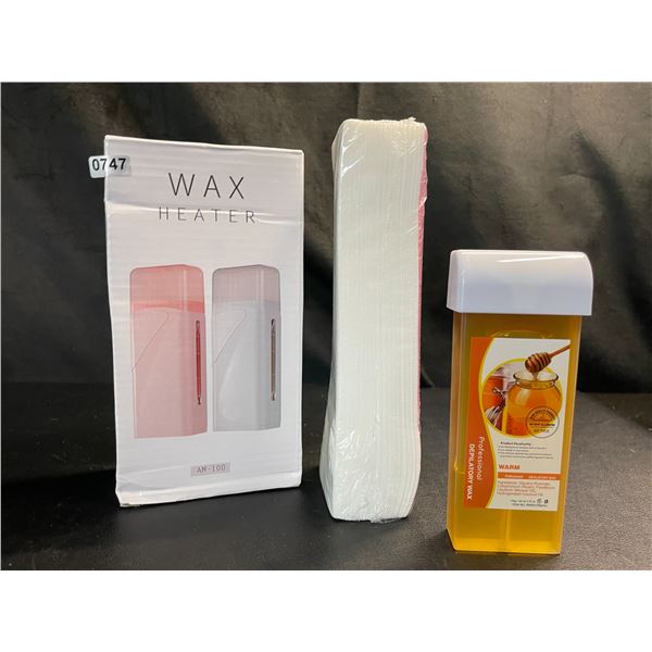 Lot of 1 Waxing Kit - Heated Roll-On Wax Warmer Kit w/ Applicator Sheets & Wax - Brand New!