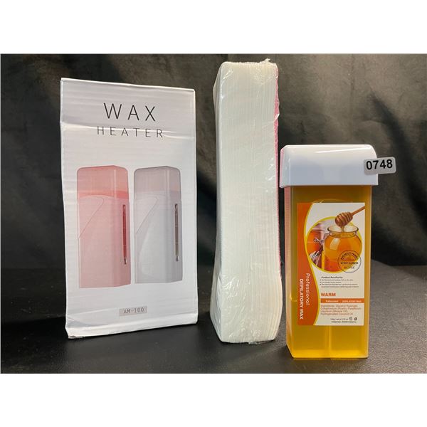 Lot of 1 Waxing Kit - Heated Roll-On Wax Warmer Kit w/ Applicator Sheets & Wax - Brand New!