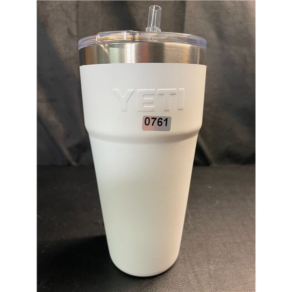 Lot of 1 YETI Rambler Straw Cup - White - Brand New!