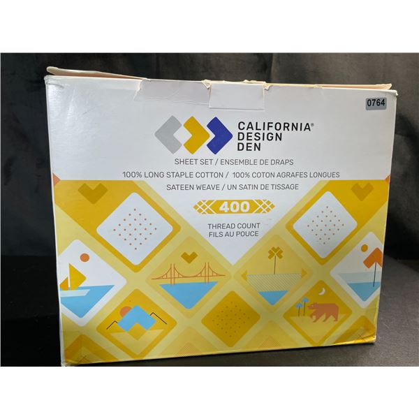 Lot of 1 California Design Den 400 Thread Count Queen Size Sheet Set - Brand New
