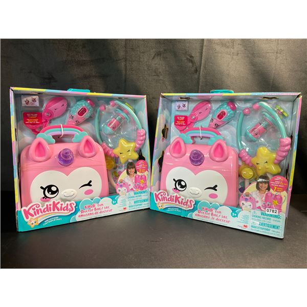 Lot of 2 KindiKids Doctor Bag Play Toy Sets - Brand New