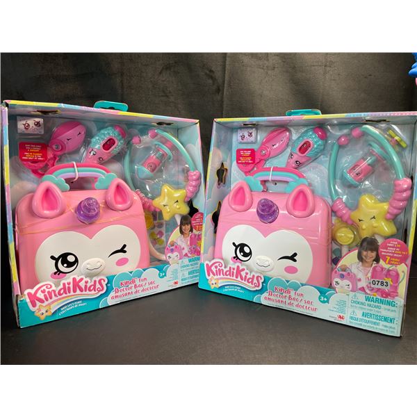 Lot of 2 KindiKids Doctor Bag Play Toy Sets - Brand New