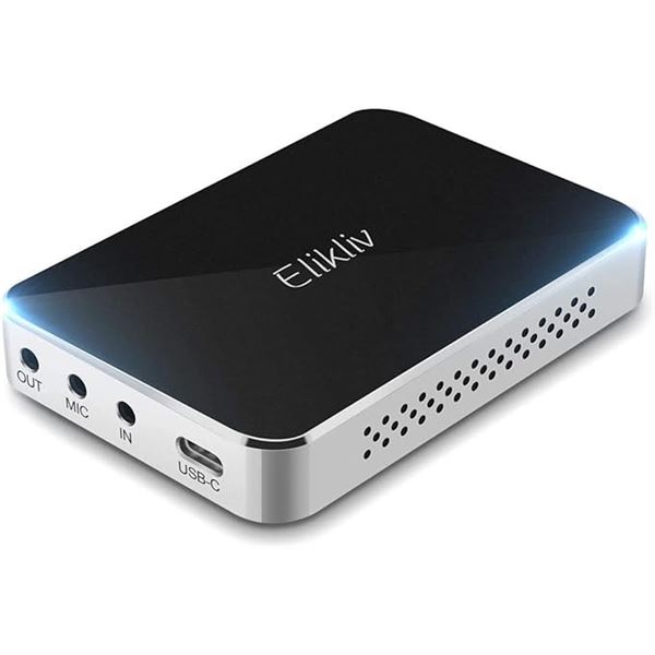 Lot of 1 Elikliv Game Capture Card;E60 Pro 4K HD Game Recorder - Brand New!