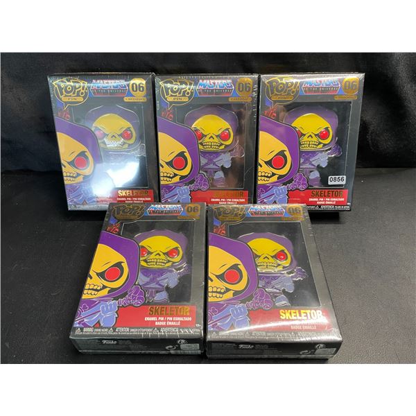 Lot of 5 Pop! Enamel Pins - Master of The Universe - Skeletor - Brand New!