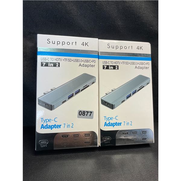 Lot of 2 USB Type-C Hubs/Adapters - Brand New!