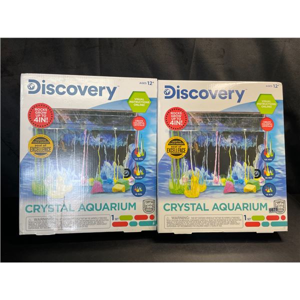 Lot of 2 Discovery Crystal Aquarium Toy Sets - (Ages 12+) - Brand New!