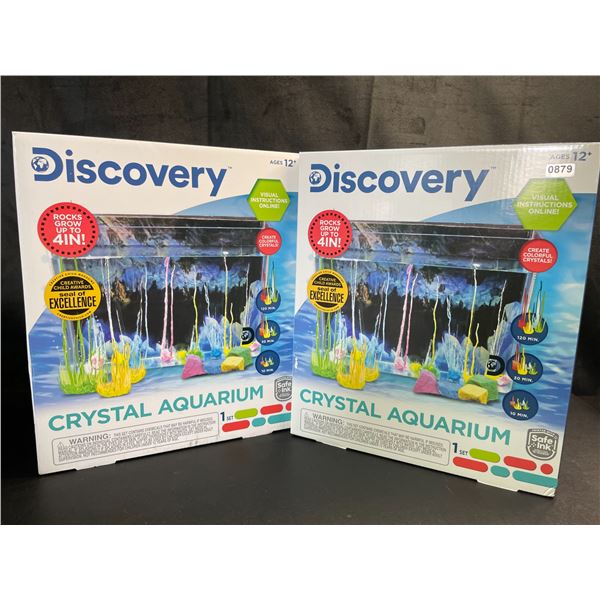Lot of 2 Discovery Crystal Aquarium Toy Sets - (Ages 12+) - Brand New!