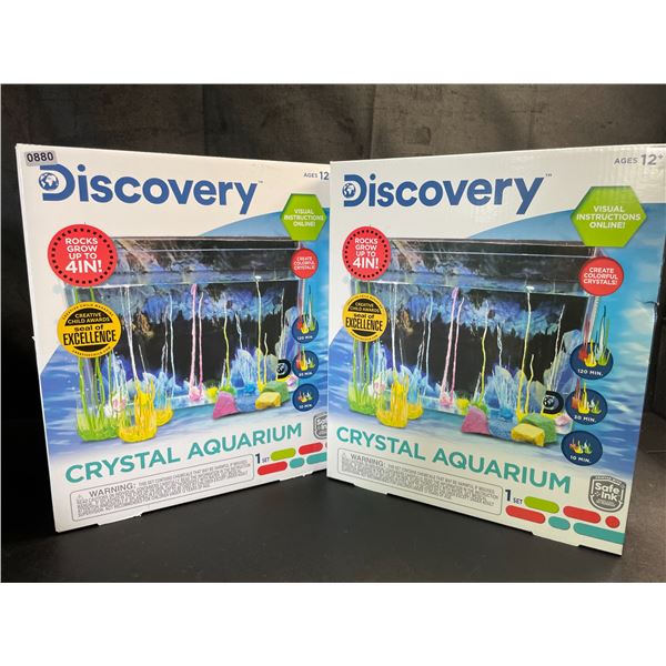 Lot of 2 Discovery Crystal Aquarium Toy Sets - (Ages 12+) - Brand New!