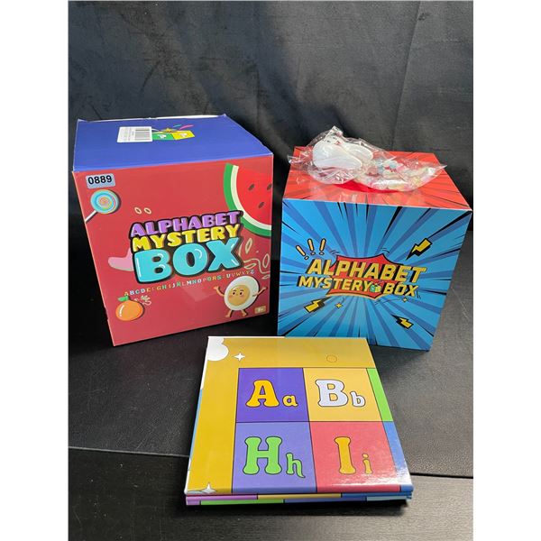 Lot of 1 Alphabet Mystery Box Toy with Numerous Sensory Toys Inside - Brand New!