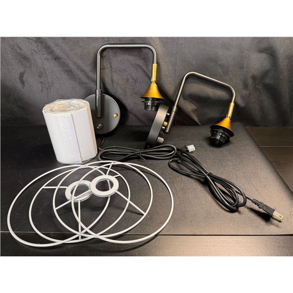 Lot of 1 Box of Two Plug in Wall Sconces