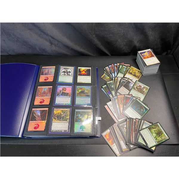 Lot of Assorted Magic The Gathering Cards with Binder - Over 250+ Cards