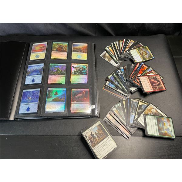 Lot of Assorted Magic The Gathering Cards with Binder - Over 250+ Cards