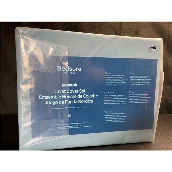 Lot of 1 Bedsure Essentials Duvet Cover Set - Twin Size - Mineral Blue - Brand New