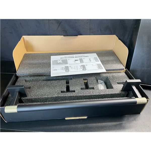 Lot of 2 Bathroom Towel Bar Sets - Black - 15inch - Brand New!