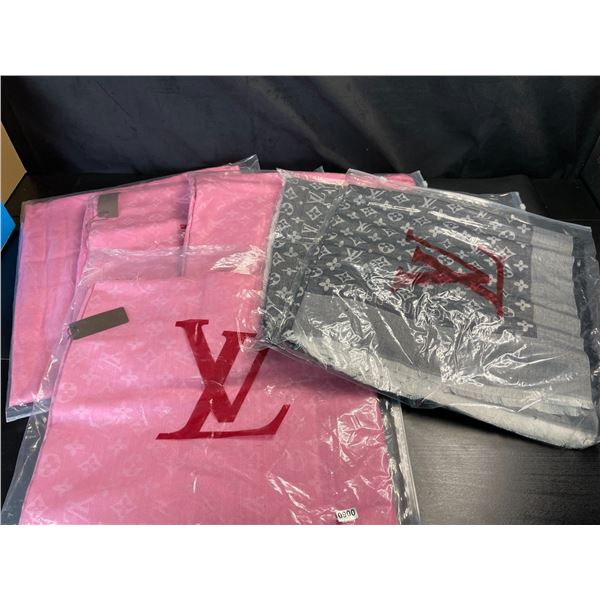 Lot of 6 Assorted LV Design Scarves - Brand New