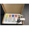 Image 1 : Lot of 1 Box of Colorful USB Flash Drives - 128GB Each - 5 PCS - Brand New